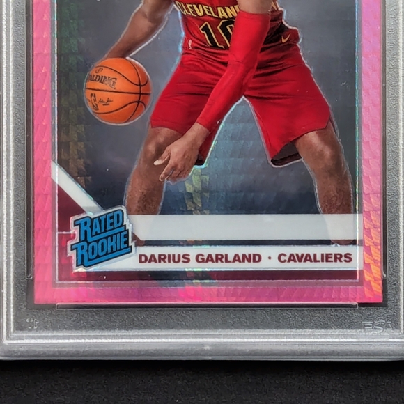 2019 Panini Donruss Optic Darius Garland Hyper Pink #195 Rookie RC PSA 9 MINT - Picture 3 of 6